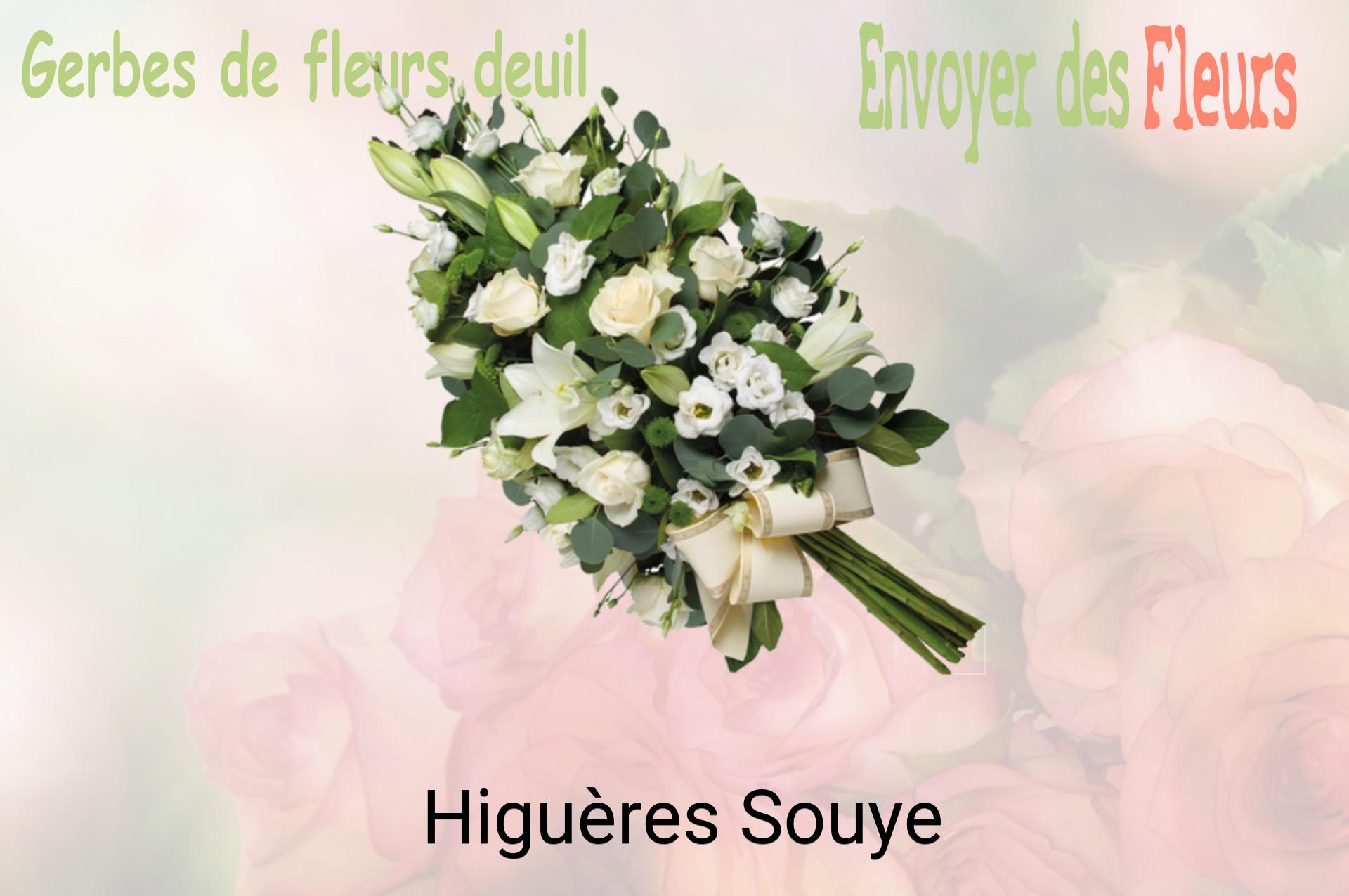 Gerbe de fleurs de deuil livrée à Higuères-Souye
